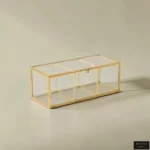Brass Glass Organizer Box