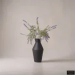 لافندر صناعي داخل مزهرية سوداء مطفية