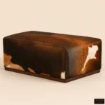 TEXAS LEATHER POUFFE
