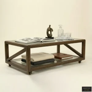 Valore Architectural Salon Coffee Table Oak Wood Edition