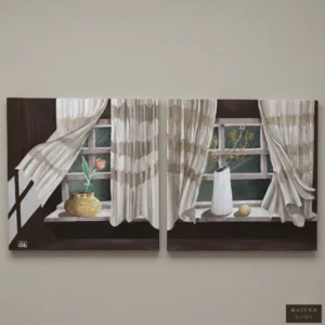 The Open Window (Diptych) By Tahani Ali